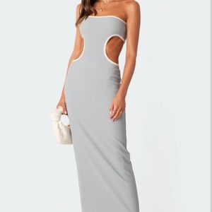 Michelle Ribbed Cut Out Maxi Dress